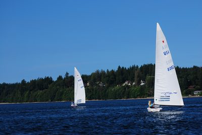 Heading downwind, again possibly before the races...